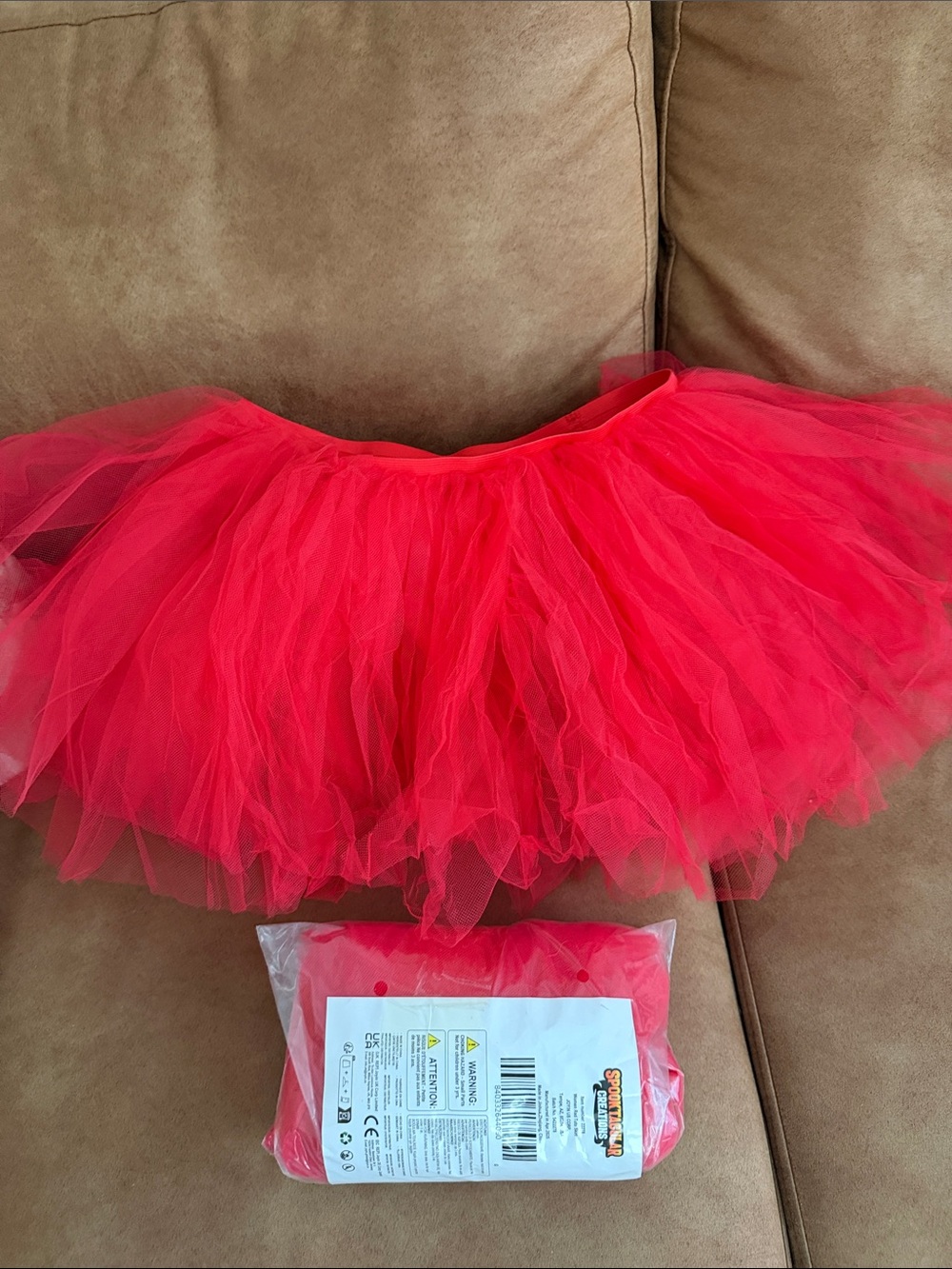 Set of 2 Red Tulle Mini Skirt - Flared Layered Tutu